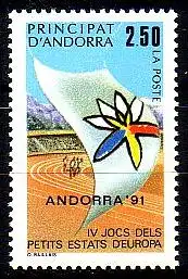 Andorra frz. Mi.Nr. 422 Sportspiele europ. Kleinstaaten, Stadion (2,50)