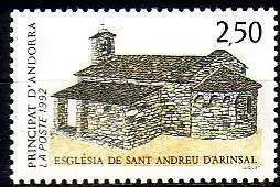 Andorra frz. Mi.Nr. 436 Tourismus, Kirche Sant Andreu, Arinsal (2,50)