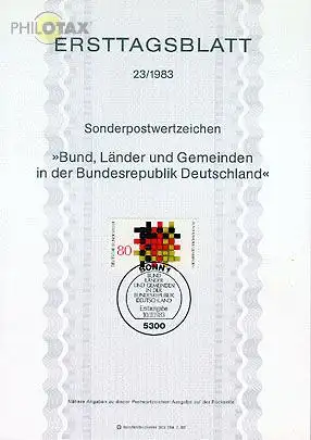 D,Bund Mi.Nr. 23/83 Grundgedanken der Demokratie (III) (Marke MiNr.1194)