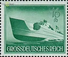 D,Dt.Reich Mi.Nr. 881y Heldengedenktag Schnellboot S 26-29 (16+10)