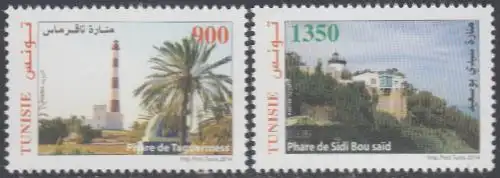 Tunesien MiNr. 1836-37 Leuchttürme Taguermess u.Sidi Bou Saïd (2 Werte)