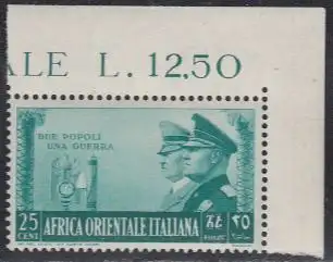 Ital.Ostafrika Mi.Nr. 58 Dt.-ital. Waffenbrüderschaft, Hitler+Mussolini (25)