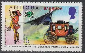 Barbuda Mi.Nr. 153 100J. UPU, Concorde, Kutsche (5)