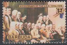 Barbuda Mi.Nr. 258 200J. Unabh.d.USA, Unterz. der Unabhängigkeitserklärung (2$)