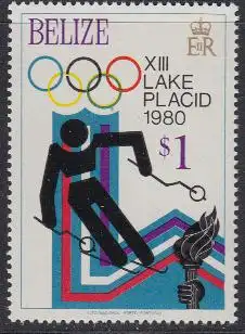 Belize Mi.Nr. 446A Olympische Winterspiele Lake Placid 1980, Slalom (1)