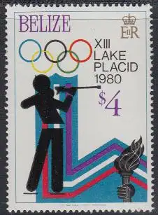 Belize Mi.Nr. 449A Olympische Winterspiele Lake Placid 1980, Biathlon (4)