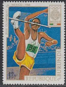 Burundi Mi.Nr. 448A Olympia 1968 Mexiko, Hochsprung, gezähnt (13)