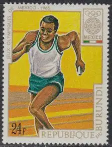 Burundi Mi.Nr. 449A Olympia 1968 Mexiko, Sprint, gezähnt (24)