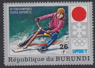 Burundi Mi.Nr. 850A Olympia 1972 Sapporo, Skibob, gezähnt (26)