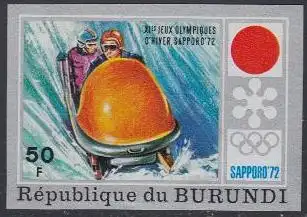 Burundi Mi.Nr. 852B Olympia 1972 Sapporo, Zweierbob, ungezähnt (50)