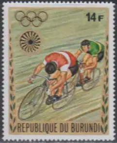 Burundi Mi.Nr. 861A Olympia 1972 München, Radfahren, gezähnt (14)