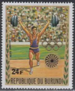 Burundi Mi.Nr. 863A Olympia 1972 München, Gewichtheben, gezähnt (24)