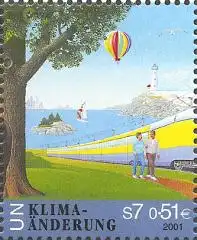 UNO Wien Mi.Nr. 348 Klimaänderung,  Landschaft, Baum Ballon (7S/0,51€)