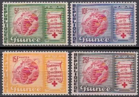 Guinea Mi.Nr. 204-07A 100J. Internationales Rotes Kreuz (4 Werte)