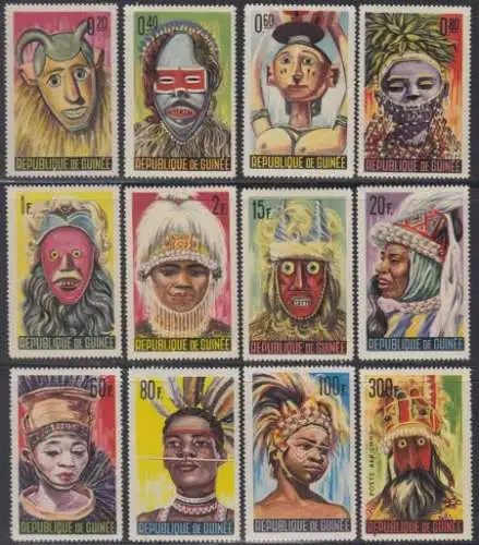 Guinea Mi.Nr. 274-85 Masken (12 Werte)