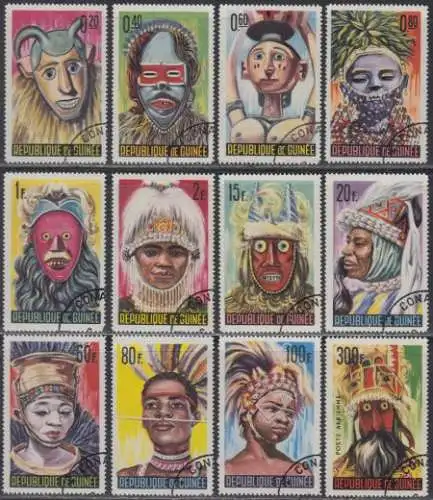 Guinea Mi.Nr. 274-85 Masken (12 Werte)