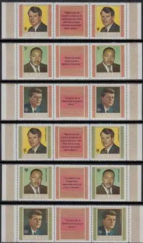 Guinea Mi.Nr. Zdr.506-11A Robert F.Kennedy, M.Luther King, John F. Kennedy 