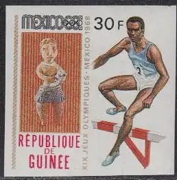 Guinea Mi.Nr. 516B Olympia 1968 Mexiko, Hindernislauf (30)