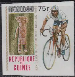 Guinea Mi.Nr. 518B Olympia 1968 Mexiko, Radsport (75)