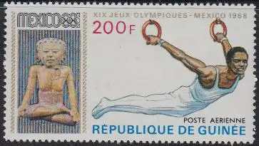 Guinea Mi.Nr. 520A Olympia 1968 Mexiko, Turnen Ringe (200)