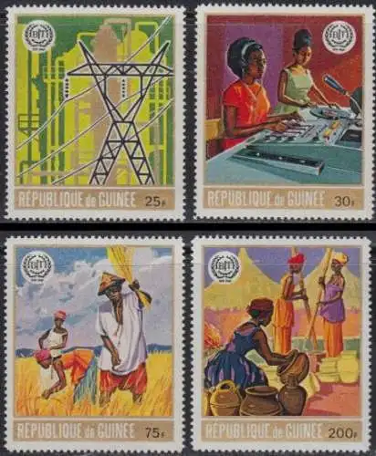 Guinea Mi.Nr. 549-52A 50J. Int. Arbeitsorganisation ILO (4 Werte)