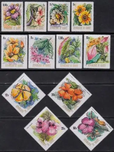 Guinea Mi.Nr. 688-99A Einheimische Blumen (12 Werte)