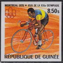 Guinea Mi.Nr. 747B Olympia 1976 Montreal, Radsport (8,50)