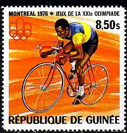 Guinea Mi.Nr. 747A Olympiade Montreal, Radsport (8,50)