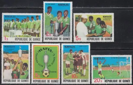 Guinea Mi.Nr. 858-64A Afrik.Fußballmeister Hafia FC (7 Werte)