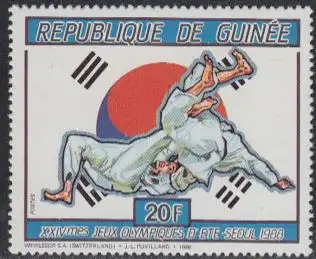 Guinea Mi.Nr. 1139A Olympia 1988 Seoul, Judo (20)