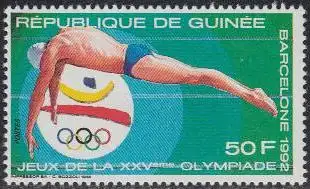 Guinea Mi.Nr. 1256A Olympia 1992 Barcelona, Schwimmen (50)