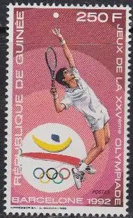 Guinea Mi.Nr. 1259A Olympia 1992 Barcelona, Tennis (250)