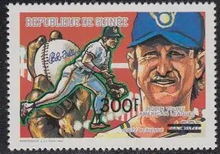 Guinea Mi.Nr. 1293A Robin Yount, mit Aufdr.neuer Wert (300 a.450)