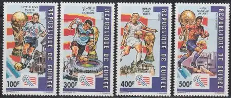 Guinea Mi.Nr. 1367-70A Fußball-Weltmeisterschaft 1994 in USA (4 Werte)