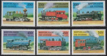 Guinea Mi.Nr. 1659-64 Lokomotiven (6 Werte)