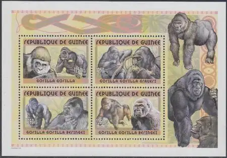 Guinea Mi.Nr. Block 682A Gorilla 