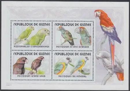 Guinea Mi.Nr. Block 684A Papageien 