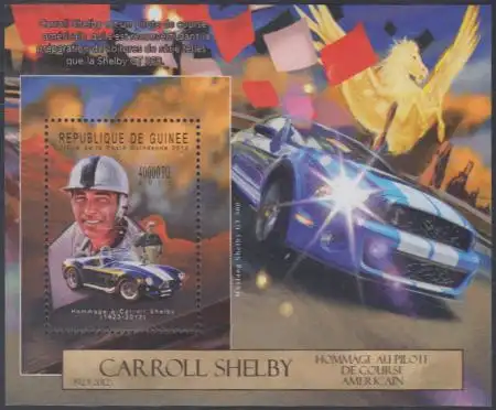 Guinea Mi.Nr. Block 2128 Carroll Shelby, amerikanischer Rennfahrer