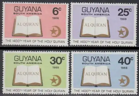 Guyana Mi.Nr. 322-25 1400Jahre Koran (4 Werte)