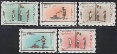 Guyana Mi.Nr. 357-61 3.karibisches Pfadfindertreffen (5 Werte)