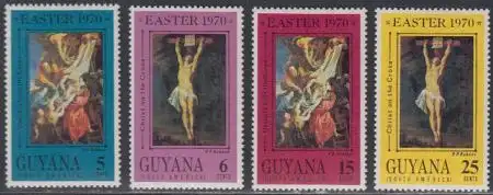 Guyana Mi.Nr. 372-75 Ostern, Gemälde von Rubens (4 Werte)