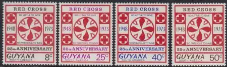 Guyana Mi.Nr. 443-46 25Jahre Rotes Kreuz (4 Werte)