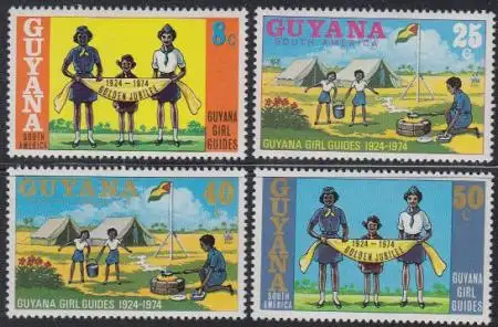 Guyana Mi.Nr. 464-67 50Jahre Pfadfinderinnenbewegung (4 Werte)