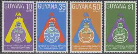 Guyana Mi.Nr. 489-92 National Service GNS (4 Werte)