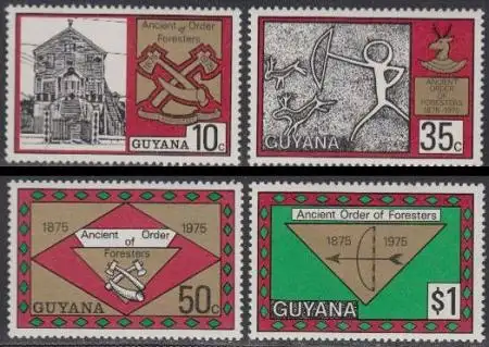 Guyana Mi.Nr. 493-96 100Jahre Försterorden (4 Werte)