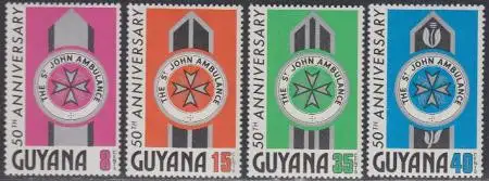 Guyana Mi.Nr. 498-501 50Jahre Johanniter-Rettungsdienst (4 Werte)