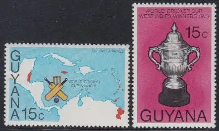 Guyana Mi.Nr. 506-07 Kricket-Weltmeisterschaft (2 Werte)