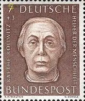 D,Bund Mi.Nr. 200 Wohlfahrt 54, Käthe Kollwitz (7+3)