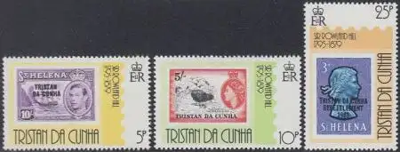 Tristan da Cunha Mi.Nr. 262-64 100.Todestag Rowland Hill, Markenabbild. (3 W.)