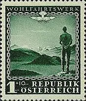 Österreich Mi.Nr. 720 Öster. Wohlfahrtswerk, Heimkehrer (1 RM + 10 RM)